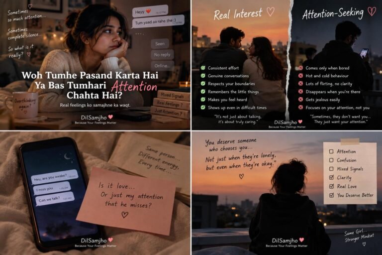 Woh Tumhe Pasand Karta Hai Ya Bas Tumhari Attention Chahta Hai? 🤍